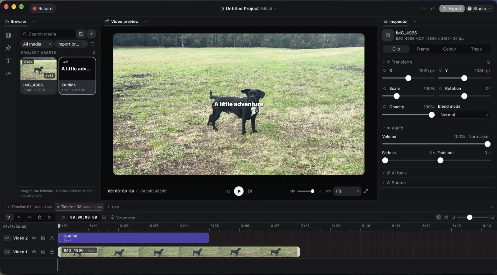 ZXN Studio multi-track Mac video editor with preview and timeline